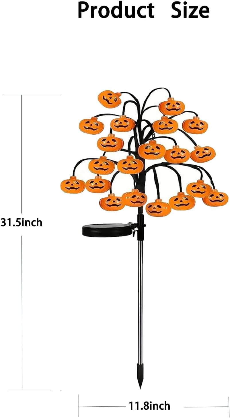 Solar Pumpkin Stake Pathway Lights