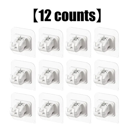 No-Drill Curtain Rod Brackets - Clear Adhesive Design For Easy Hanging