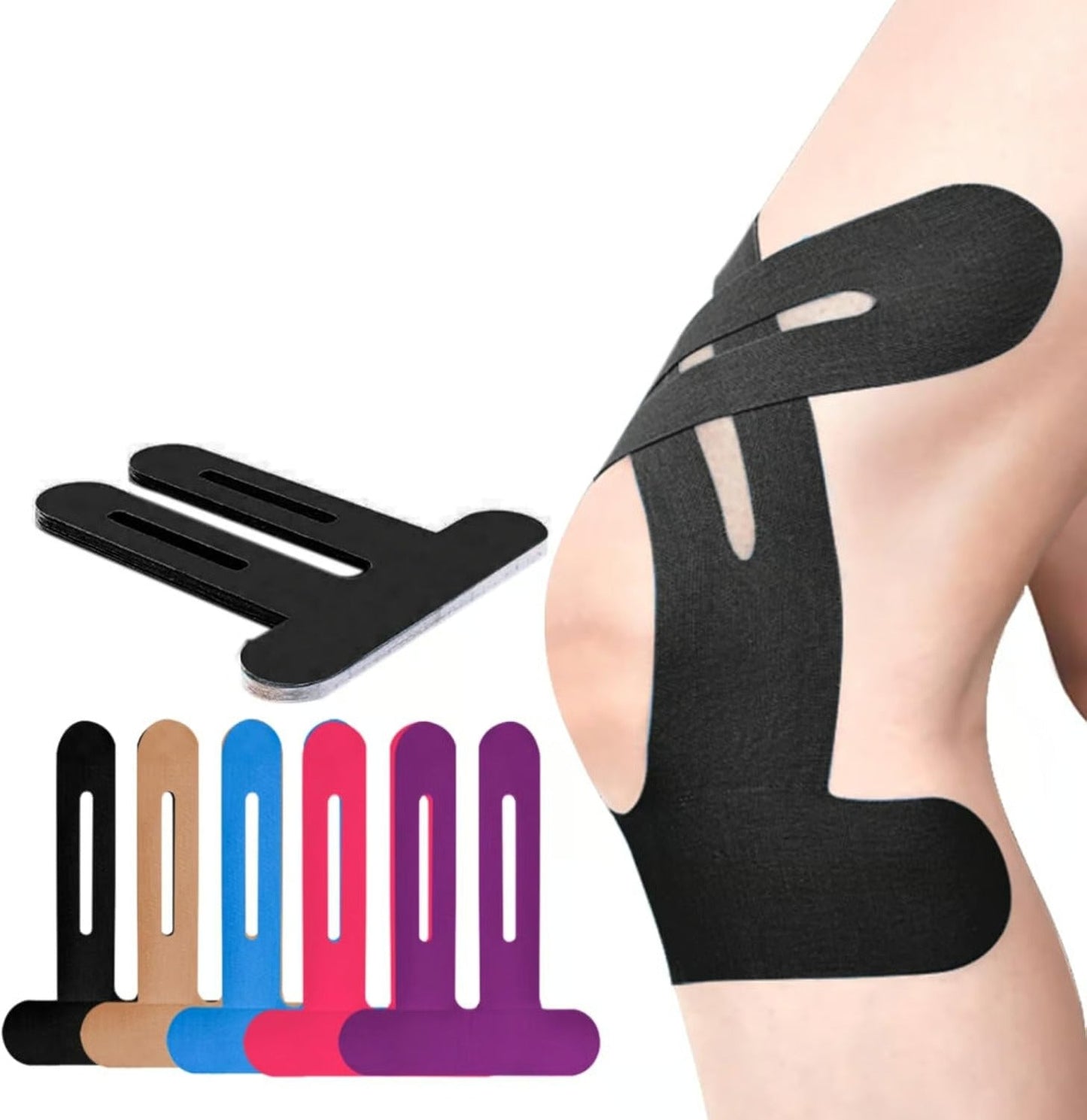 🔥Pre-Cut Knee Kinesiology Tape | Comfortable Support for Sports & Daily Movement