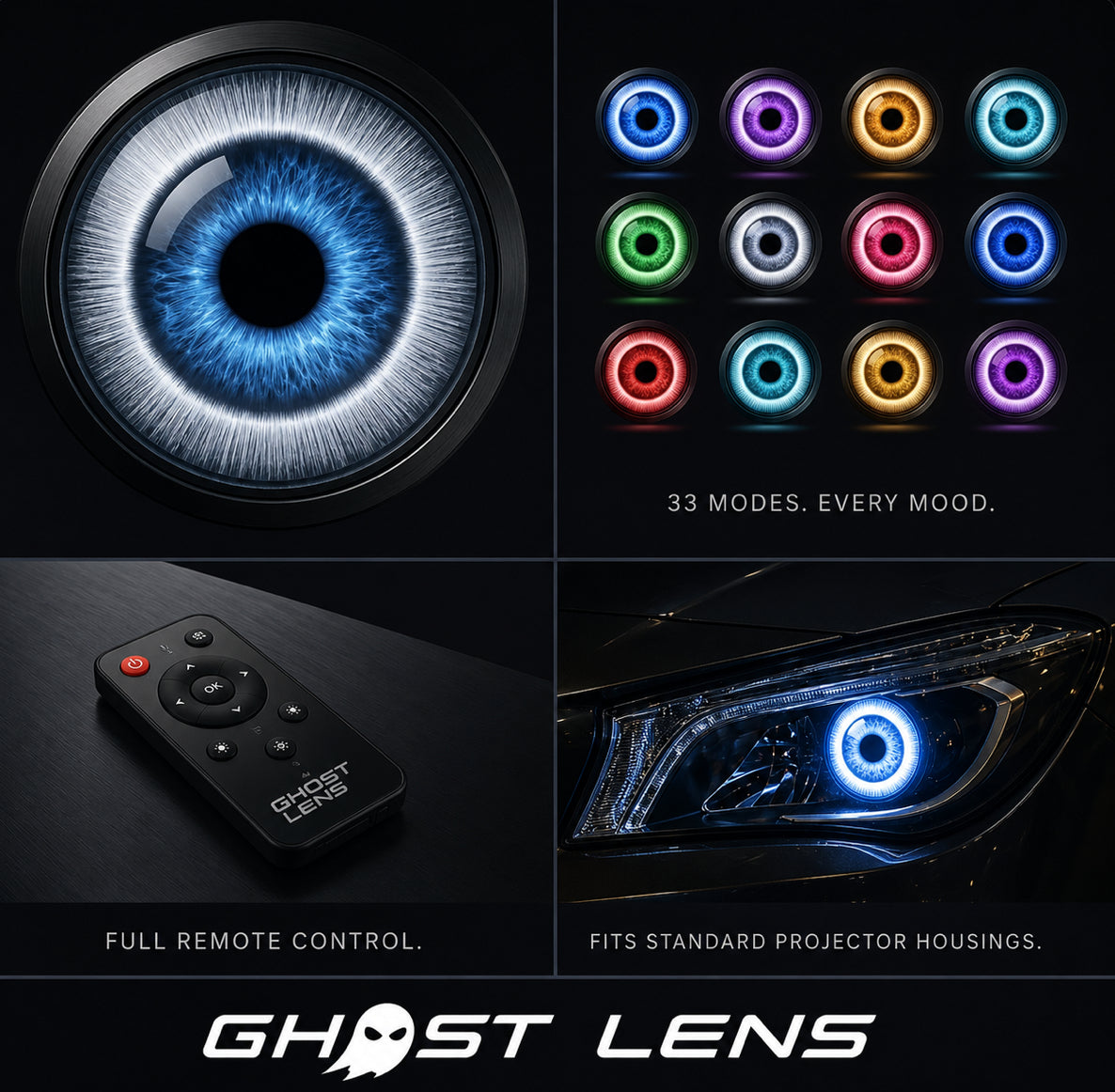 GhostLens Demon Eye LED Headlight Kit
