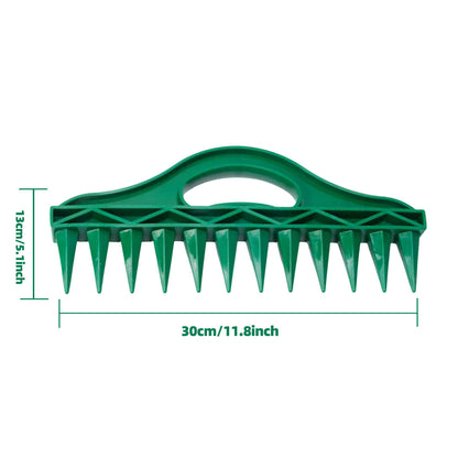 🌱 2-Pack Garden Seed Spacing Tool – Multi-Row Soil Dibbler & Furrow Maker
