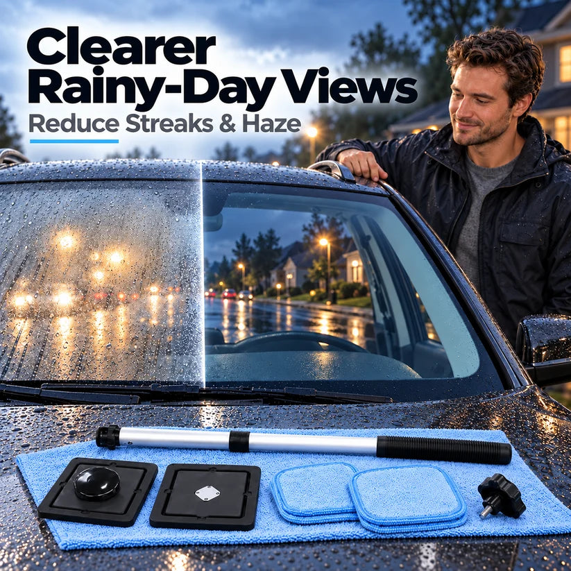 ✨ Dual-Sided Magnetic Windshield Cleaner – 🚗Clean Both Sides at Once