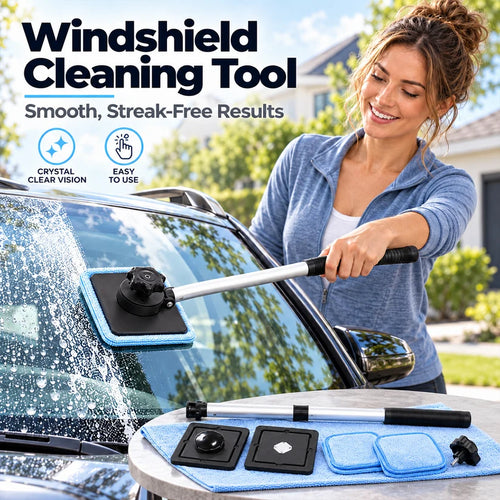 ✨ Dual-Sided Magnetic Windshield Cleaner – 🚗Clean Both Sides at Once