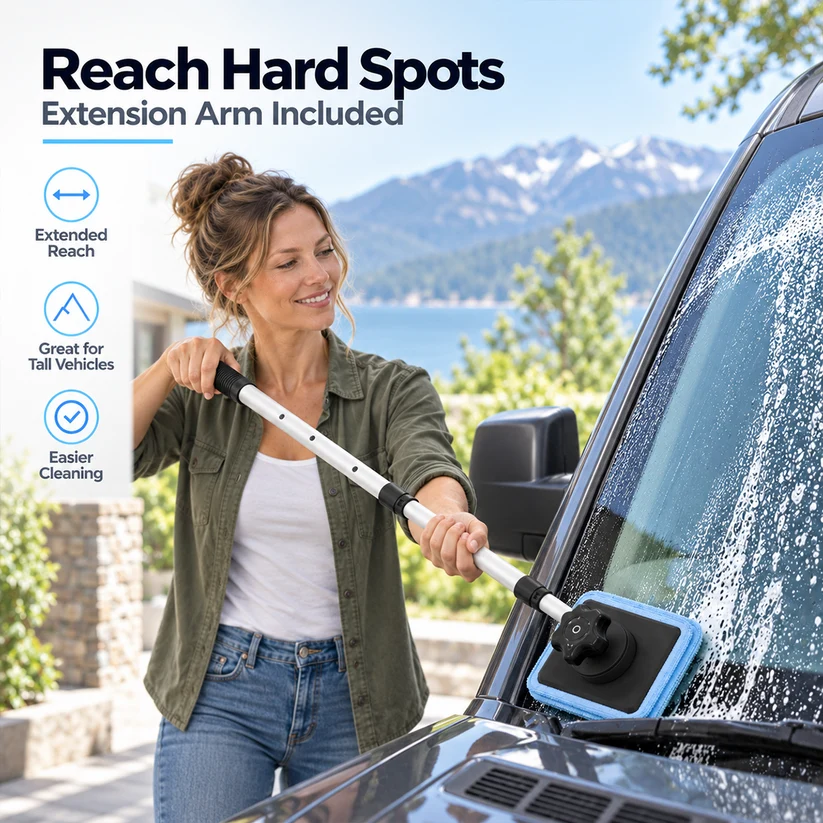 ✨ Dual-Sided Magnetic Windshield Cleaner – 🚗Clean Both Sides at Once