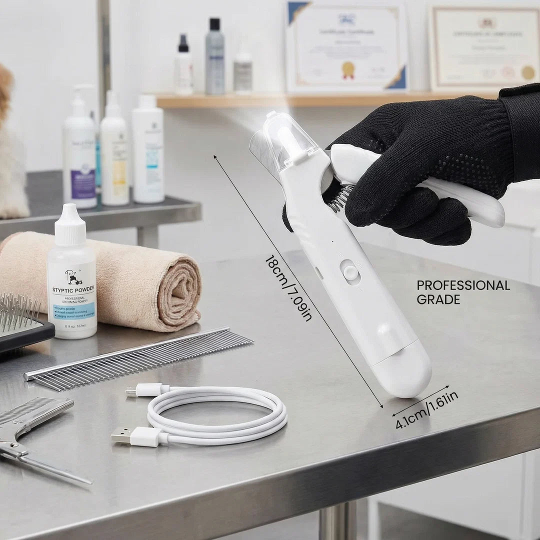 Pet Nail Clipper — Quiet 2-in-1 Trimmer & Grinder