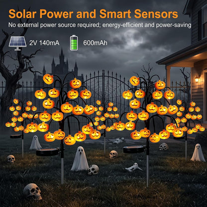 Solar Pumpkin Stake Pathway Lights