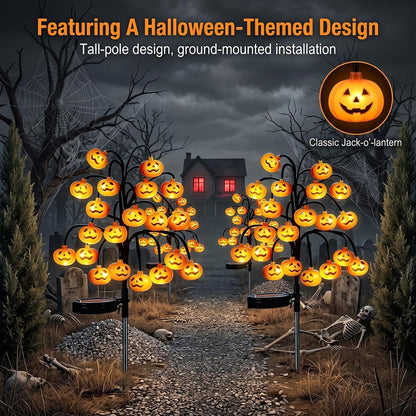 Solar Pumpkin Stake Pathway Lights