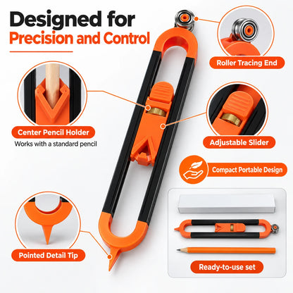 Adjustable Contour Tracing Tool – Precision Edge & Shape Copying Scribe for DIY & Woodworking