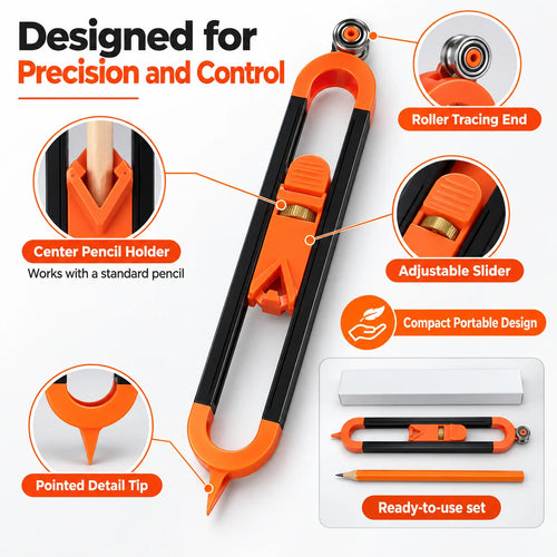 Adjustable Contour Tracing Tool – Precision Edge & Shape Copying Scribe for DIY & Woodworking